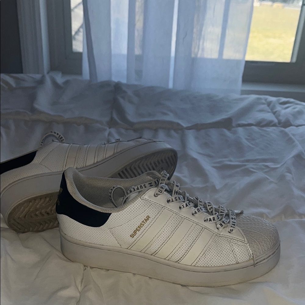 Adidas Men's White Superstar Shoes